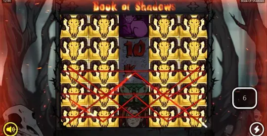 Online slot Book of Shadows - win lines