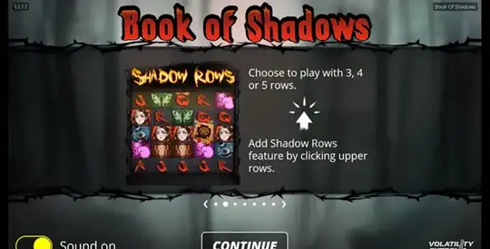 Book of Shadows slot details